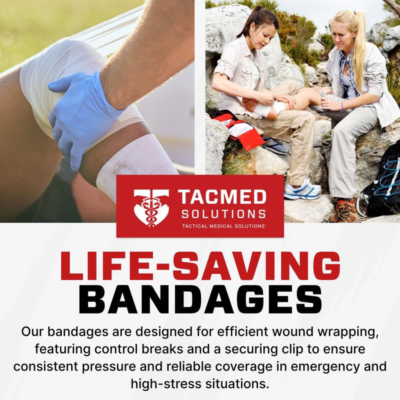 TacMed Solutions 4” Premium Control Wrap | Elastic Bandage Wrap