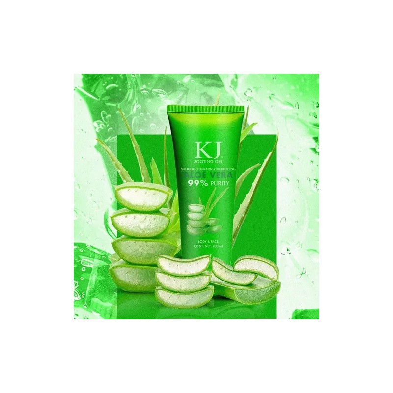 KJ Gel de Aloe Vera, Desinflama, Hidrata y Calma, Todo