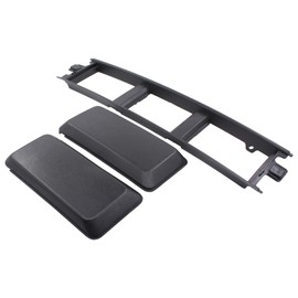 MOTOKU Black Front Bumper Cover Lower Grille Panel Trim for Ford F-150 2018-2020 Bumper Cover End Kit
