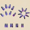 Ombre Press on Nails Medium Coffin Fake Nails with Stars