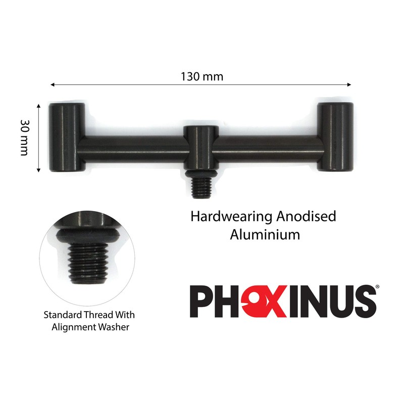 Phoxinus 2 Mini Buzz Bars, Black, 13cm. Suitable for rod