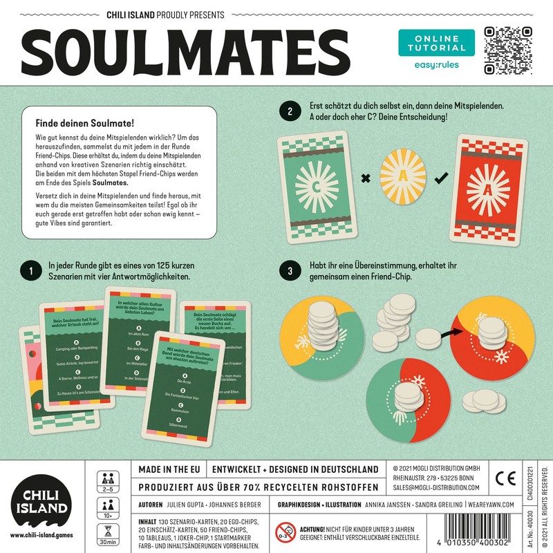 Queen Games 40030 Chili Island Soulmates DE