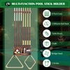 WHEARTED Wall Mount Pool Stick Holder, Billiards Pool Cue Rack