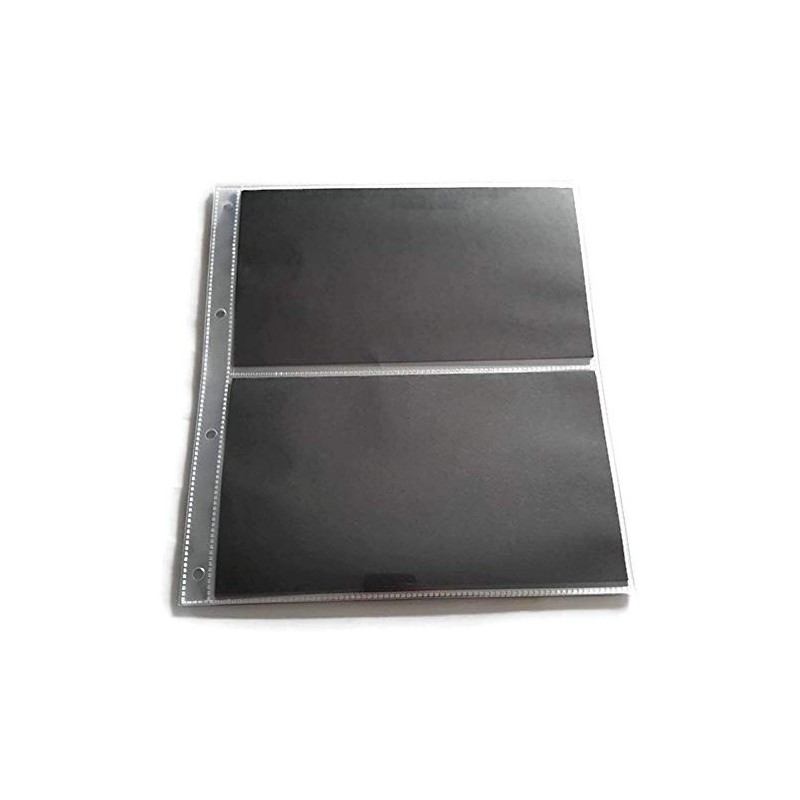 First Day Cover Album Double Pages with Black Inserts