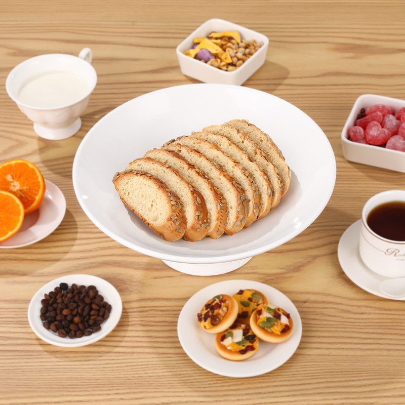 AKICTE Ceramic Fruit Bowl, 10 Inch White Fruit Bowl For