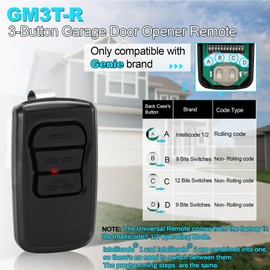 1 for Genie Garage Door Opener Remote GM3T-R, Compatible with Genie Most Garage Door Opener Since 1995, Replacement for GM3T-BX G3T-R G3T-A ACSRS