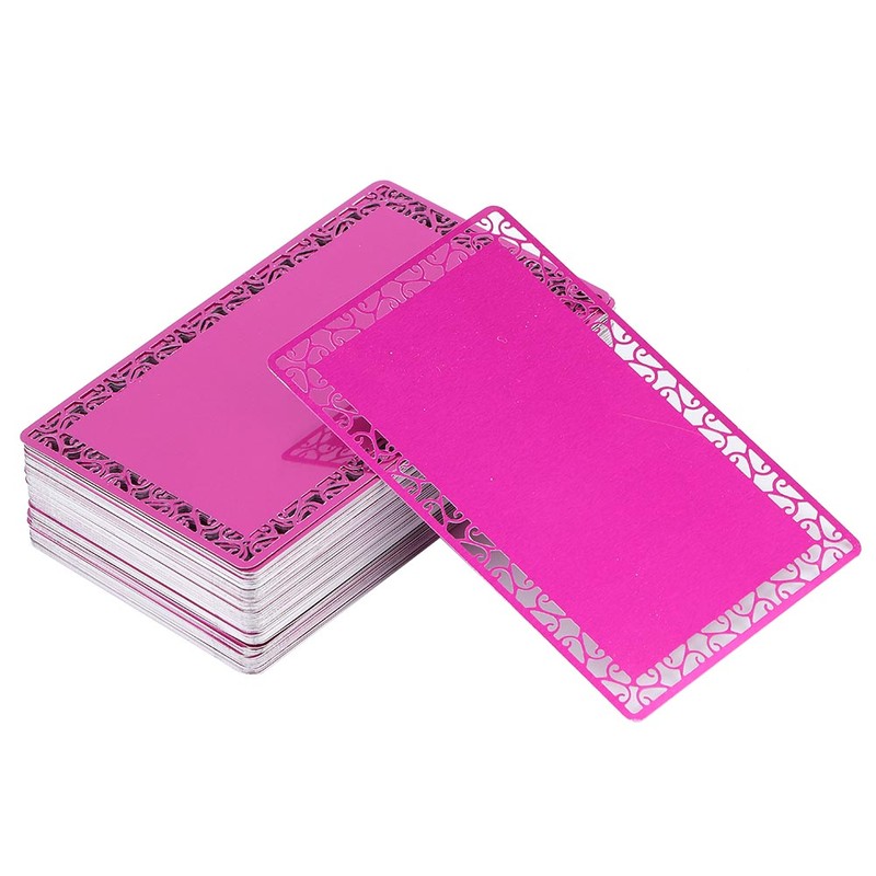 100Pcs Portable Aluminum Plate Metal Laser Engraving Blank Business Card
