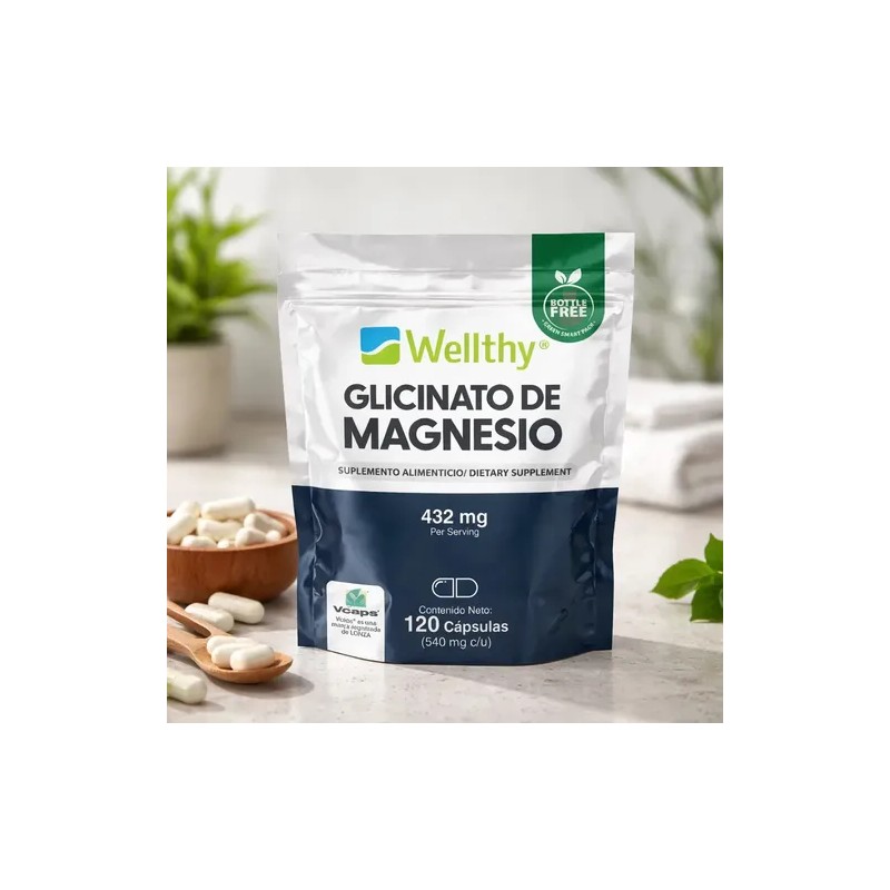 Wellthy Glicinato Magnesio 120caps Sabor
