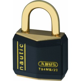 ABUS 24728 Nautic INOX Series Solid Brass Padlock with 8401 Alike Keyed - Black