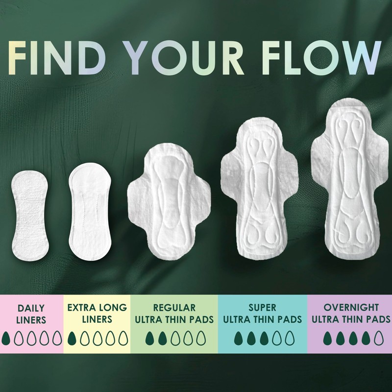 L. Ultra Thin Pads for Women, Regular Absorbency, Organic Cotton