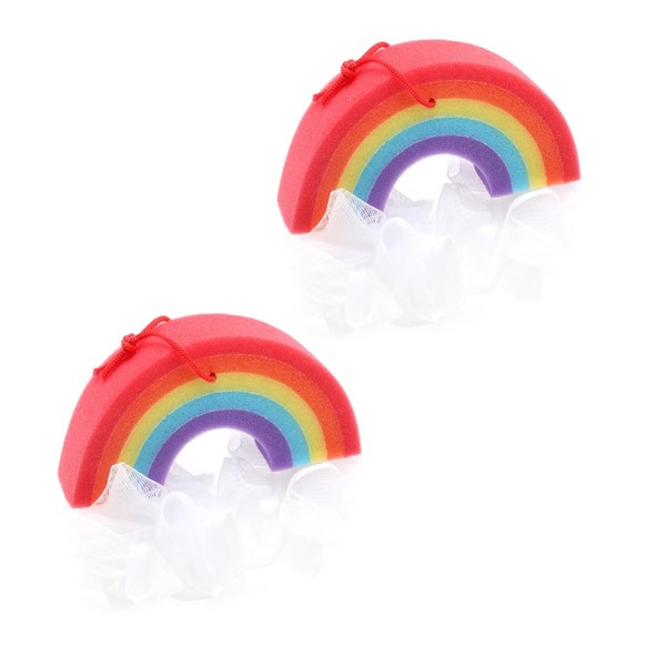 IWOWHERO Gentle Massage Deep Cleansing 2 Pack Rainbow Bath Flowers