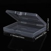 Wanmu Set of 4 Mini Plastic Clear Beads Storage Boxes,