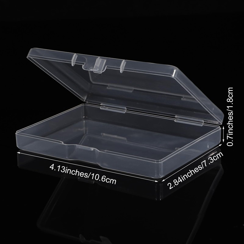 Wanmu Set of 4 Mini Plastic Clear Beads Storage Boxes,