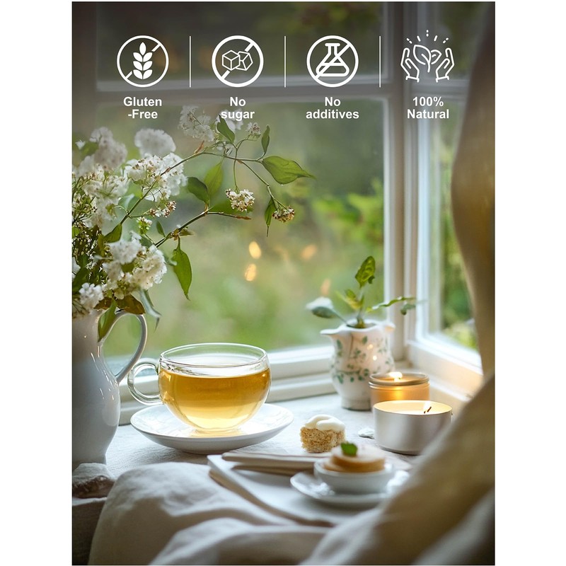 TeeLux Decaf Jasmine Green Tea Bags, Decaffeinated Jasmine Scented Green