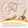 sourcing map 60 Pcs Crimp Beads Covers, 3.5mm Spacer Bead