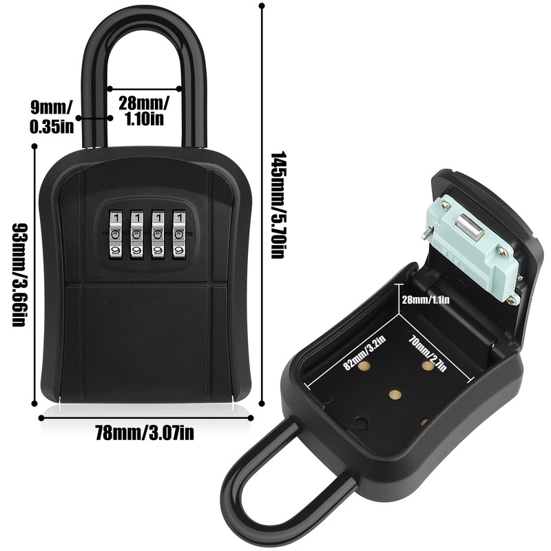 Key Lock Box, [New Version] Diyife Lock Box for House