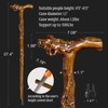 ispuoocti Wooden Walking Cane, Hand-Carved Wood Walking Cane for Men