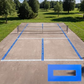 Joyfolk PP Plastic Court Line Marking Kit 44x20 ft - Full Size Reusable Paddle Sport Court Template, Waterproof Durable Stencil for Outdoor & Indoor Use, Easy Layout with Accessories Included