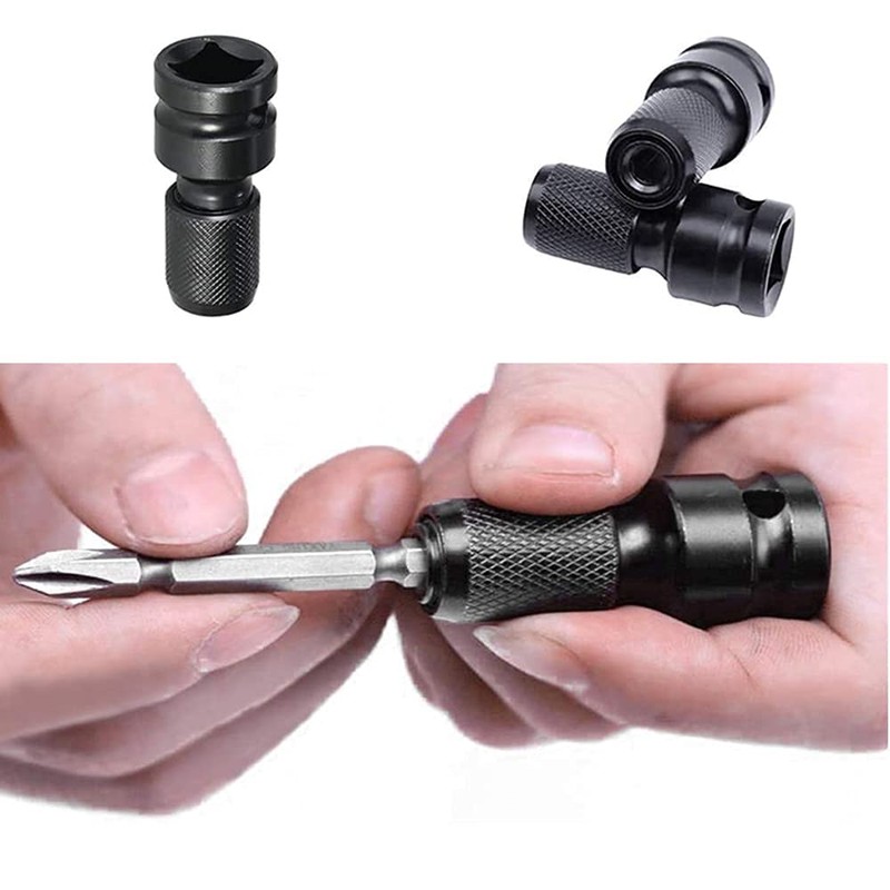3 Pack Impact Adaptor 1/2 Square Drive to 1/4 Hex
