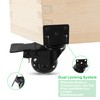 MALLLALA Set of 4 Caster Wheels, 2 inch L-Shaped Bracket