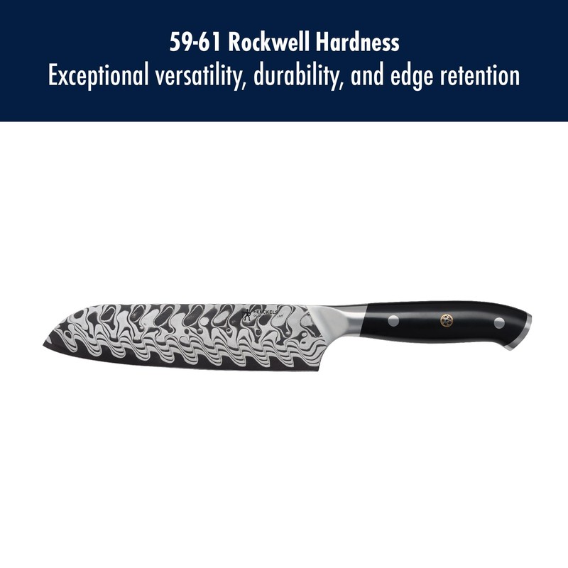 HENCKELS Compass Damascus 7-inch Damascus Santoku Knife