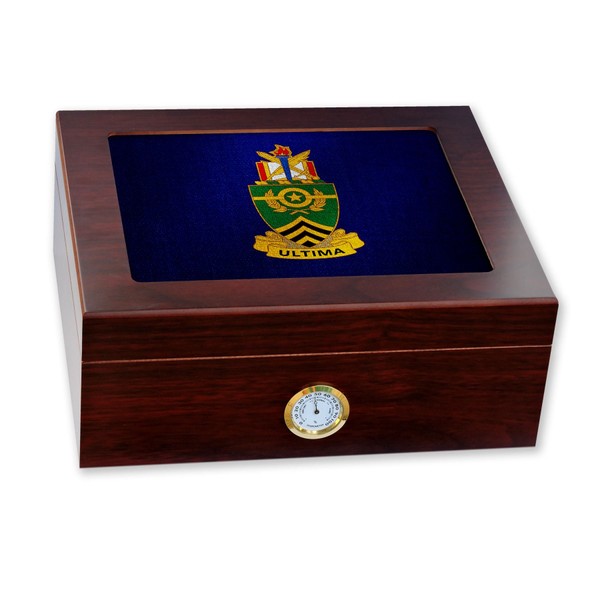 ExpressItBest Premium Desktop Humidor - Glass Top -US Army Sergeants