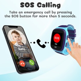 Spodus Kids Smart Watch Boys with GPS Tracker Cell Phone Watch for Kids 3-12, One-Key SOS Call Step Counter Alarm for Kids Birthday for Kids Ages 5-12 (No SIM Card)