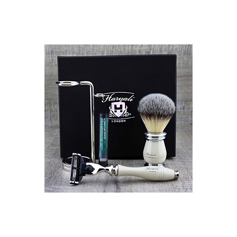 Elfenbein Farbe 3 Stück Rasier-Set für Herren