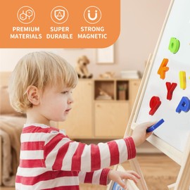 105 Magnetic Letters Alphabet,Include 52 Uppercase,26 Lowercase Letter& 20 Numbers 6 Symbols Cartoon Animal Stickers Fridge Magnets ABC Preschool Educational Learning Toy for Toddlers 3 4 5 Years Old