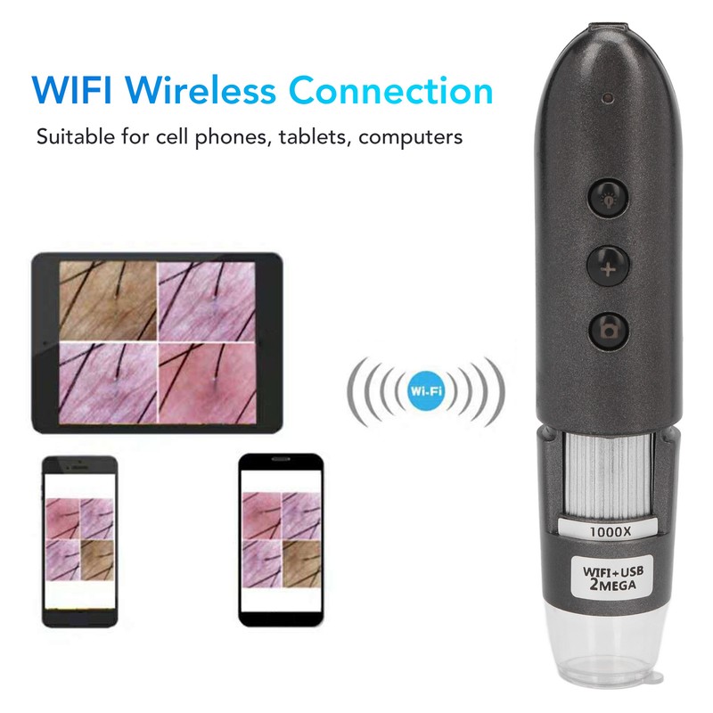 Wireless Digital Microscope 1000X Handheld 2MP Camera WiFi USB Microscope