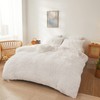 Furry Pillow Cases White 26"x20", Faux Fur Shaggy Plush Fuzzy