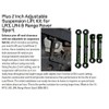 LRNJ ANODIZED GREEN ALUMINUM ADJUSTABLE 2 SETTINGS SUSPENSION LIFT RODS