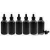 Cornucopia Brands 4oz Black Glass Dropper Bottles (Pack of 6)