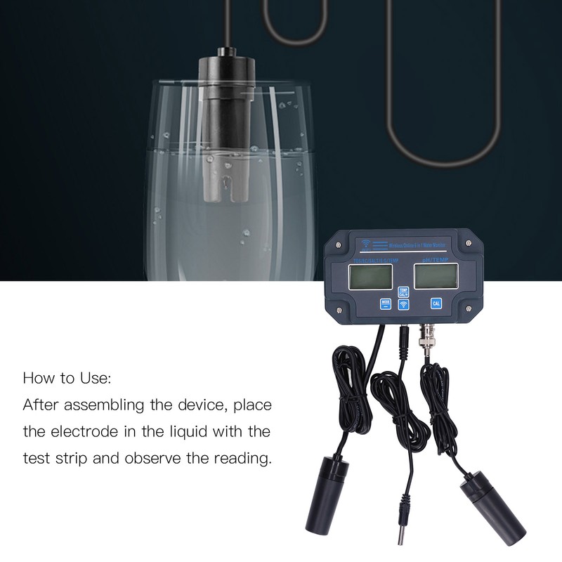 Water Quality Tester 6 in 1 WiFi Online PH TDS