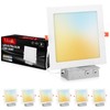 Vtuik 8 Inch Square LED Recessed Ceiling Light, 18W Dimmable