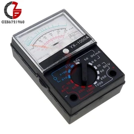 YX 호환 YX-1000A AC DC 2500V 볼트 전류계 포인터 멀티미터 아날로그 멀티메트로 저항 테스터 코트 포함 Compatible YX-1000A AC DC 2500V Volt Ammeter Pointer Multimeter Analog Multimetro Resistance Tester Kit Included [01 110a]
