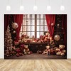 AIBIIN 7x5ft Christmas Photography Background Winter Window Glitter Xmas Tree