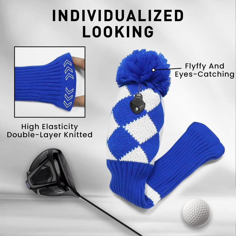 Golf Club Head Covers - Golf Headcover Set Golf Head