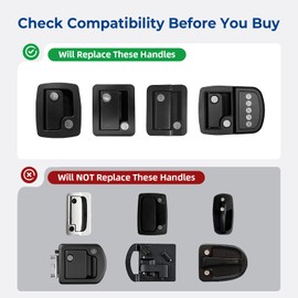 ONNAIS Full Metal RV Keyless Entry Door Lock with Password & Remote, Trailer & Camper Door Lock Replacement, Versatile Latch for RVs