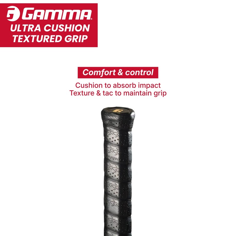 Gamma Sports Tennis Racquet Ultra Cushion Replacement Grips, Textured