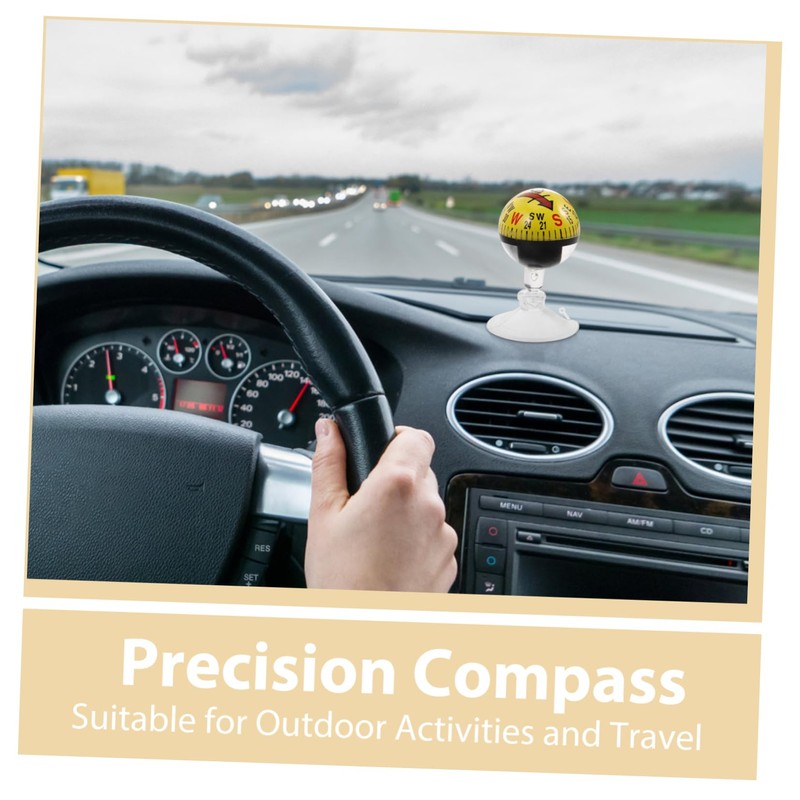iplusmile Car Guide Ball Compass Truck Balls Yellow Abs