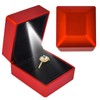 KEISIMI Luxury Ring Box with LED Light, Ring Box for