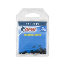 American Fishing Wire Single Barrel Crimp Sleeves, Size #1/.033", Black, 36 pc