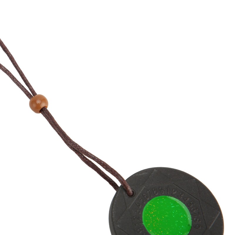 Volcanic Lava Energy Stone Pendant Green Core Promote Circulation Adjustable