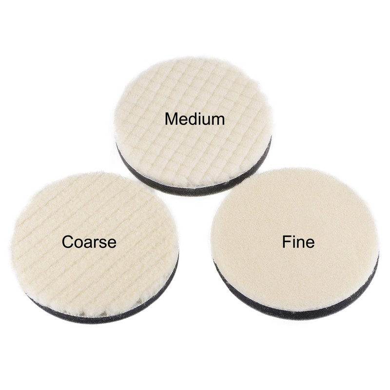 uxcell 2" Wool Felt Sponge Polishing Pad Hook and Loop