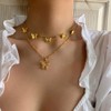 fxmimior - Collar de mariposa para mujer con capa fina