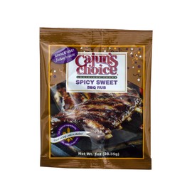 Spicy Sweet BBQ Rub 1 oz Cajun's Choice Louisiana Foods (Pack of 6)