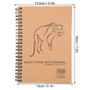 4Pcs Kraft Paper Sketchbook Retro Sketch Pad HandPainted Thick Art