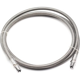 1/2" Male NPT Stainless Steel Braided Hose 48" Length PTFE Liner 300PSI