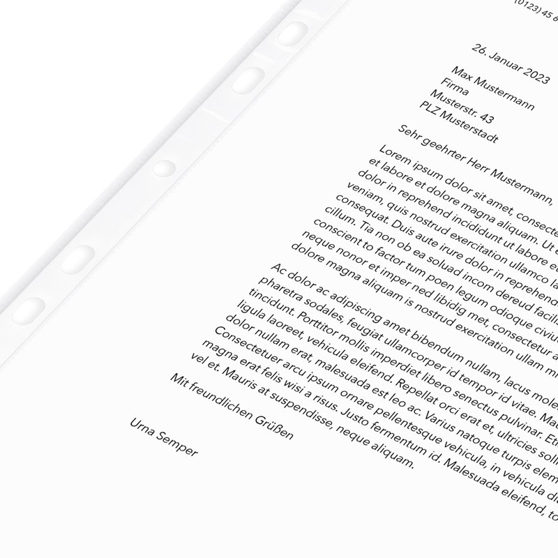 proOFFICE 11114980-000 Document Holder DIN A4 Polypropylene Film Transparent